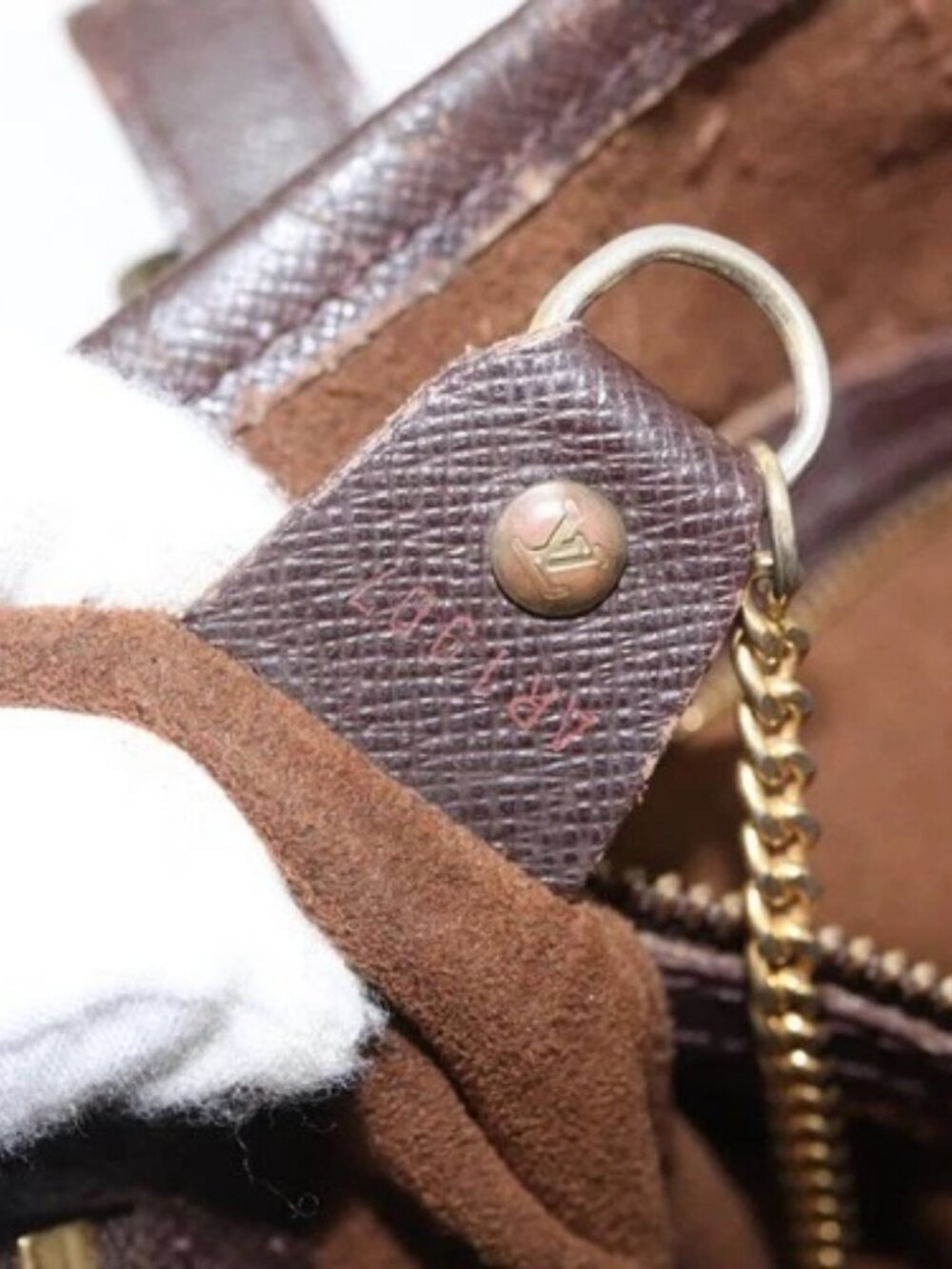 LOUIS VUITTON Damier Ebene Marais Shoulder Bag N42240 LV Auth bs33501 - Picture 11 of 16